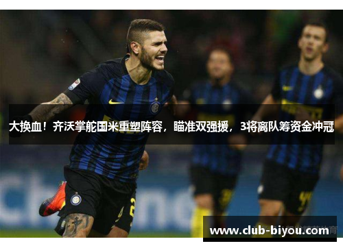 大换血！齐沃掌舵国米重塑阵容，瞄准双强援，3将离队筹资金冲冠